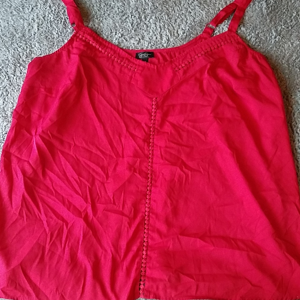 Jessica Simpson Sleeveless red top